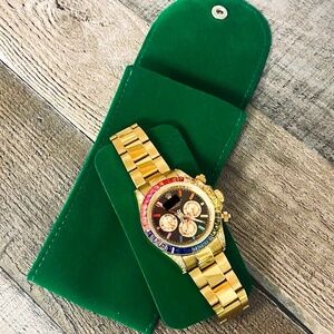 Gold Blinged Out Admiration - Rainbow Daytona Cosmograph 40mm Automatic